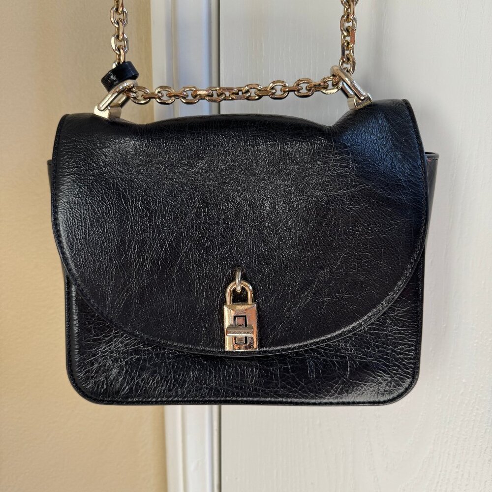 Rebecca Minkoff Black Crossbody Purse with Gold Hardware